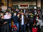 A batch of stranded Indian students in Ukraine arrive at Indira Gandhi International Airport in New Delhi on Tuesday. (File photo) A batch of stranded Indian students in Ukraine arrive at Indira Gandhi International Airport in New Delhi on Tuesday. (File photo)