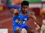 Sreeshankar impressed in the season opener by recording three 8m-plus jumps. Sreeshankar impressed in the season opener by recording three 8m-plus jumps.