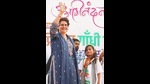AICC General Secretary Priyanka Gandhi waves towards supporters during a public meeting in Azamgarh for the ongoing UP Assembly polls. (PTI)