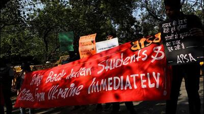 An official, requesting anonymity, said the students are either stuck in war-torn Kharkiv or the western side of Ukraine. (REUTERS)