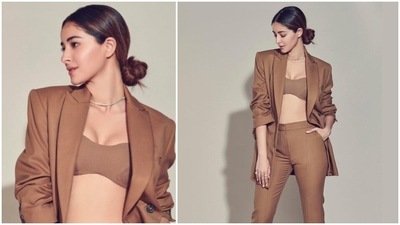 Ananya Panday has been on a roll ever since her debut film Student of the Year 2. Her recent release Gehraiyaan received a lot of mixed reviews from critics and moviegoers but all her promotional outfits were on point. For a recent photoshoot, Ananya opted for the neutral look and donned a cool tone brown co-ord set. (Instagram/@tanyaghavri) Ananya Panday has been on a roll ever since her debut film Student of the Year 2. Her recent release Gehraiyaan received a lot of mixed reviews from critics and moviegoers but all her promotional outfits were on point. For a recent photoshoot, Ananya opted for the neutral look and donned a cool tone brown co-ord set. (Instagram/@tanyaghavri)