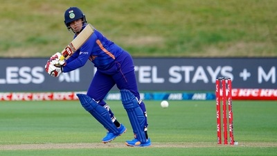 Richa Ghosh plays a shot during the fourth ODI between New Zealand women and India Women at John Davies Oval in Queenstown (ANI) Richa Ghosh plays a shot during the fourth ODI between New Zealand women and India Women at John Davies Oval in Queenstown (ANI)