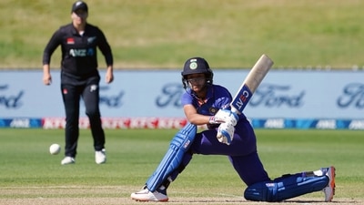Harmanpreet Kaur plays a shot during the 5th ODI against New Zealand women&nbsp; (ANI)