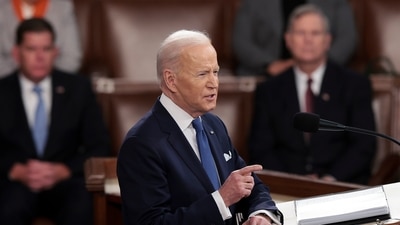 U.S. President Joe Biden speaks during a State of the Union address at the U.S. Capitol in Washington, D.C., U.S. (Bloomberg) U.S. President Joe Biden speaks during a State of the Union address at the U.S. Capitol in Washington, D.C., U.S. (Bloomberg)