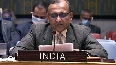 Permanent Representative and Ambassador of India to United Nations TS Tirumurti. (ANI)
