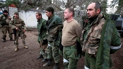 Russian soldiers reportedly captured by Ukraine. (PTI) Russian soldiers reportedly captured by Ukraine. (PTI)