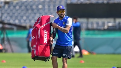 Virat Kohli during a practice session ahead of the 1st Test between India and Sri Lanka at IS Bindra PCA Stadium in Mohali (PTI) Virat Kohli during a practice session ahead of the 1st Test between India and Sri Lanka at IS Bindra PCA Stadium in Mohali (PTI)