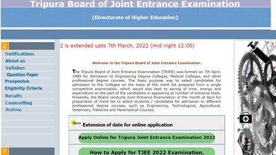 TBJEE 2022 registration date extended, check details here