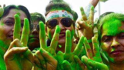 The ruling Trinamool Congress (TMC) in West Bengal swept the civic body elections in the state bagging 102 out of the 108 municipalities (ANI) The ruling Trinamool Congress (TMC) in West Bengal swept the civic body elections in the state bagging 102 out of the 108 municipalities (ANI)