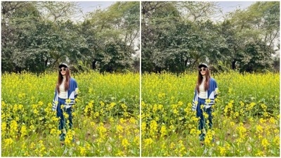 Sanjana added a cap to her look and gave the pictures more sass. We are taking notes. (Instagram/@sanjanasanghi96)