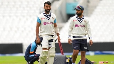 Pujara and Rahane were dropped from the Indian Test team. (AP) Pujara and Rahane were dropped from the Indian Test team. (AP)