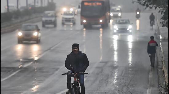 A rainy morning in Delhi late last month. (PTI Photo)