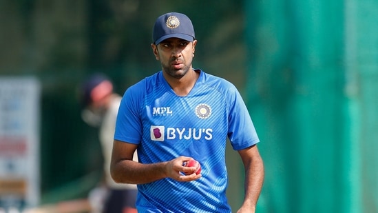 India's Ravichandran Ashwin during the practice session ahead of first test match between India and Sri Lanka at PCA stadium in Mohali.(ANI)