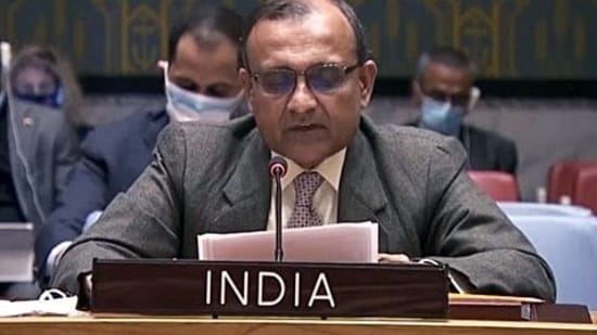 Permanent Representative and Ambassador of India to United Nations TS Tirumurti.(ANI)