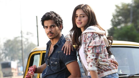 Ananya Panday and Ishaan Khatter in a still from their 2020 film Khaali Peeli.