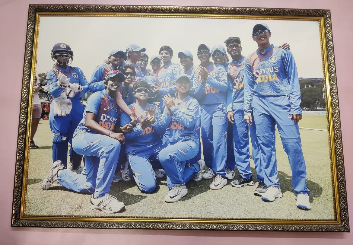 A photo frame of the Indian women's cricket team (HT Photo/Shivam Saha) A photo frame of the Indian women's cricket team (HT Photo/Shivam Saha)