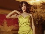 Shanaya Kapoor's smoking hot look in yellow backless satin slip dress costs this&nbsp;