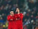 Takumi Minamino celebrates after winning the English FA Cup match between Liverpool and Norwich City(AP) Takumi Minamino celebrates after winning the English FA Cup match between Liverpool and Norwich City(AP)