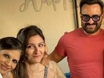 The Pataudi siblings posing together at Saif's son Jehangir's birthday bas recently.