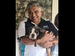 Ram Kapoor with his doggo Chopper who is difficult to discipline owing to his cuteness. (instagram/@iamramkapoor) Ram Kapoor with his doggo Chopper who is difficult to discipline owing to his cuteness. (instagram/@iamramkapoor)