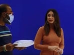 Kareena Kapoor on sets of Spy Bahu. Kareena Kapoor on sets of Spy Bahu.