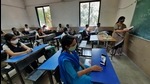 Students attending offline classes at a school in Thane. Navi Mumbai schools going offline towards the end of the academic year has parents worrying. (For representational purposes only) (PRAFUL GANGURDE/HT PHOTO) Students attending offline classes at a school in Thane. Navi Mumbai schools going offline towards the end of the academic year has parents worrying. (For representational purposes only) (PRAFUL GANGURDE/HT PHOTO)