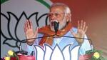 Prime Minister Narendra Modi at a rally for the UP polls in Chandauli on Thursday. (ANI PHOTO)