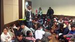 Indian students before their departure for Delhi in Poland’s Rzeszow, amid the Ukraine crisis, on Wednesday. (ANI Photo) Indian students before their departure for Delhi in Poland’s Rzeszow, amid the Ukraine crisis, on Wednesday. (ANI Photo)