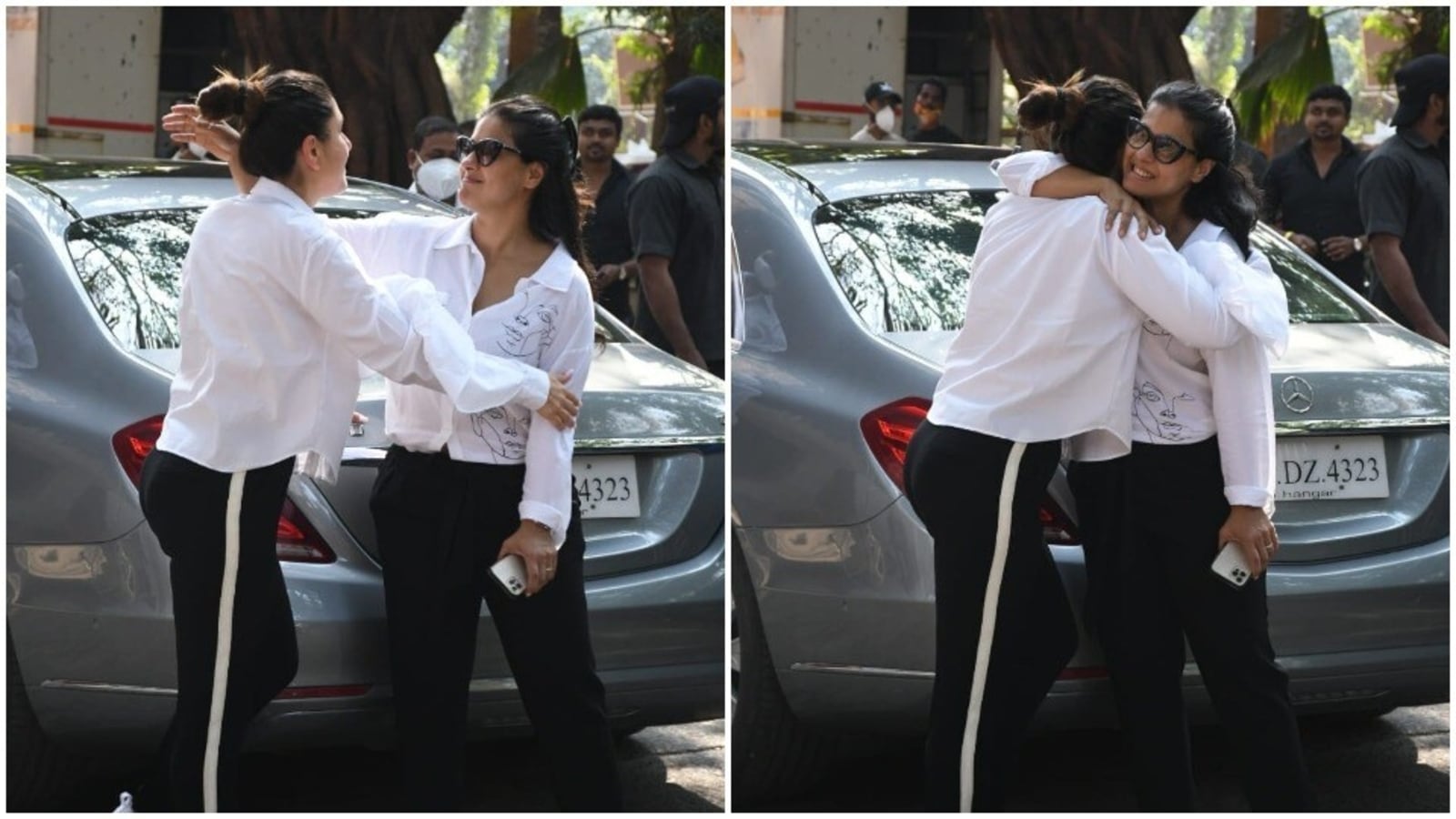 Kajal Brother Xxx - Kareena, Kajol have an Anjali-Poo reunion with hugs and kisses. See here |  Bollywood - Hindustan Times