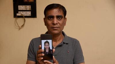 Navi Mumbai, India - March 03, 2022: Nerul resident Pradip Kanade waits for the safe return of her daughter Daksha Kanade from Ukraine, in Navi Mumbai, India, on Thursday. (Bachchan Kumar/ HT PHOTO) Navi Mumbai, India - March 03, 2022: Nerul resident Pradip Kanade waits for the safe return of her daughter Daksha Kanade from Ukraine, in Navi Mumbai, India, on Thursday. (Bachchan Kumar/ HT PHOTO)