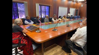 Governor discussed issues like recruitment, transparency in the recruitment of vice-chancellors in universities, women’s studies (HT Photo)