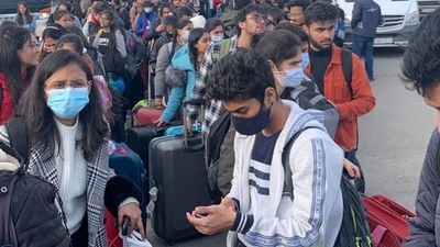 Over 470 students are exiting Ukraine and entering Romania through the Porubne-Siret border, the Indian embassy in Ukraine said. (HT_PRINT) Over 470 students are exiting Ukraine and entering Romania through the Porubne-Siret border, the Indian embassy in Ukraine said. (HT_PRINT)