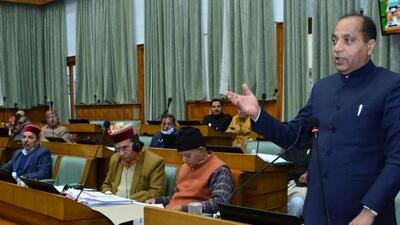 Himachal chief minister Jai Ram Thakur expressed concern over the declining dignity of lawmakers and said legislators through their conduct were responsible up to an extent for the “dilution of the dignity of elected representatives”. (HT Photo)