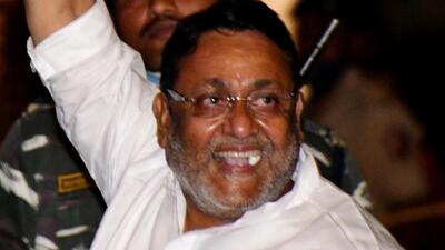 During the hearing, the agency conceded that there was a mistake in its earlier remand plea which had alleged that Malik paid ₹55 lakh to late Haseena Parkar, Ibrahim’s sister, and it should be read as ₹5 lakh (FILE) During the hearing, the agency conceded that there was a mistake in its earlier remand plea which had alleged that Malik paid ₹55 lakh to late Haseena Parkar, Ibrahim’s sister, and it should be read as ₹5 lakh (FILE)