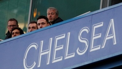 Chelsea owner Roman Abramovich in the stands (Action Images via Reuters)