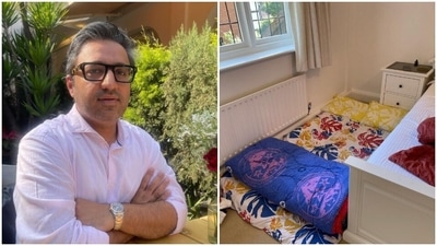 Ashneer Grover shared a picture of a mattress he had to sleep on at a friend's house. Ashneer Grover shared a picture of a mattress he had to sleep on at a friend's house.