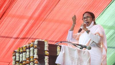 West Bengal chief minister Mamata Banerjee addresses a UP poll meeting in Varanasi district on Thursday. (PTI PHOTO) West Bengal chief minister Mamata Banerjee addresses a UP poll meeting in Varanasi district on Thursday. (PTI PHOTO)