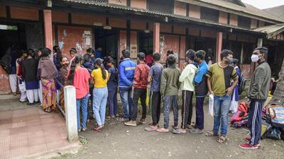 At a vaccination centre in Nagaon earlier this month (PTI)