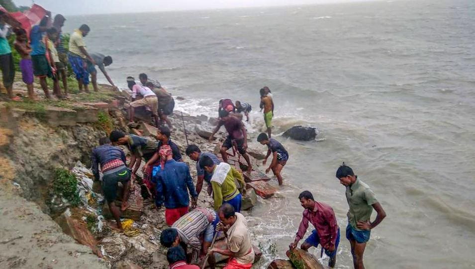 Cyclone Amphan was the largest source of displacement in 2020. (PTI) Cyclone Amphan was the largest source of displacement in 2020. (PTI)