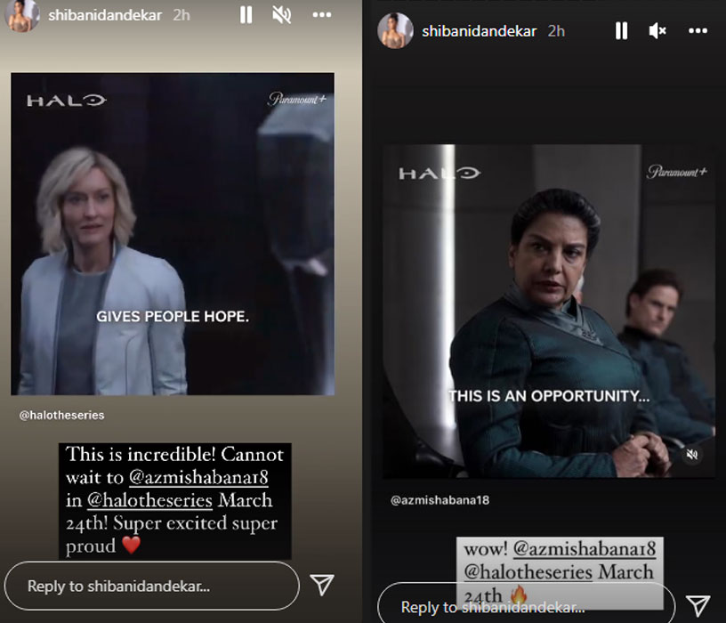 Shibani Dandekar cheered for Shabana on her Instagram Stories. Shibani Dandekar cheered for Shabana on her Instagram Stories. 