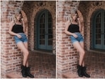 Denim shorts are good for summer.