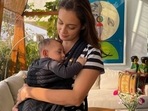 Dia Mirza with son Avyaan Azaad Rekhi. Dia Mirza with son Avyaan Azaad Rekhi.