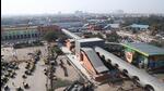DMRC officials said that the skywalk will help streamline the flow of traffic at the busy Ajmeri Gate side of the railway station. (HT Photo) DMRC officials said that the skywalk will help streamline the flow of traffic at the busy Ajmeri Gate side of the railway station. (HT Photo)