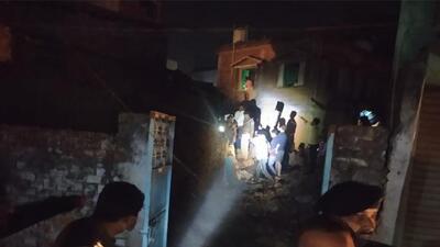 The blast scene. (HT PHOTO)