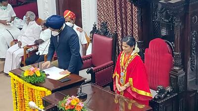 R Priya, 28, was elected unopposed as the first Dalit woman and youngest mayor for the Greater Chennai Corporation. (ANI)