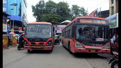 The focus is on getting electronic buses as Kalyan Dombivli Municipal Transport presents  ₹167.34Cr budget for 2022-23. (HT PHOTO)