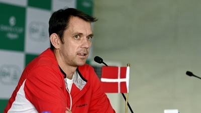 Denmark Davis Cup team captain Frederik Nielsen addresses a Pre Draw Press conference, at Gymkhana Club, in New Delhi (ANI)