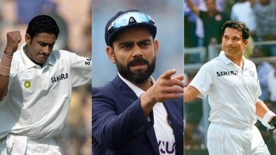 Anil Kumble; Virat Kohli; Sachin Tendulkar Anil Kumble; Virat Kohli; Sachin Tendulkar