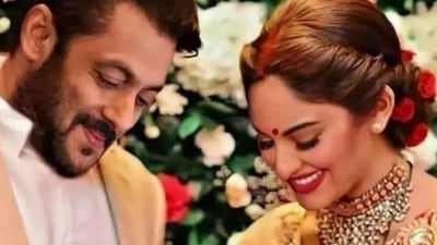 The fake picture showing Salman Khan and Sonakshi Sinha's apparent wedding. The fake picture showing Salman Khan and Sonakshi Sinha's apparent wedding.