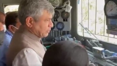 Railway minister Ashwini Vaishnaw on Friday tested the Kavach technology.&nbsp;